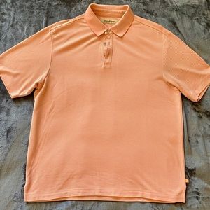 Men’s light orange Tommy Bahama polo, Size L